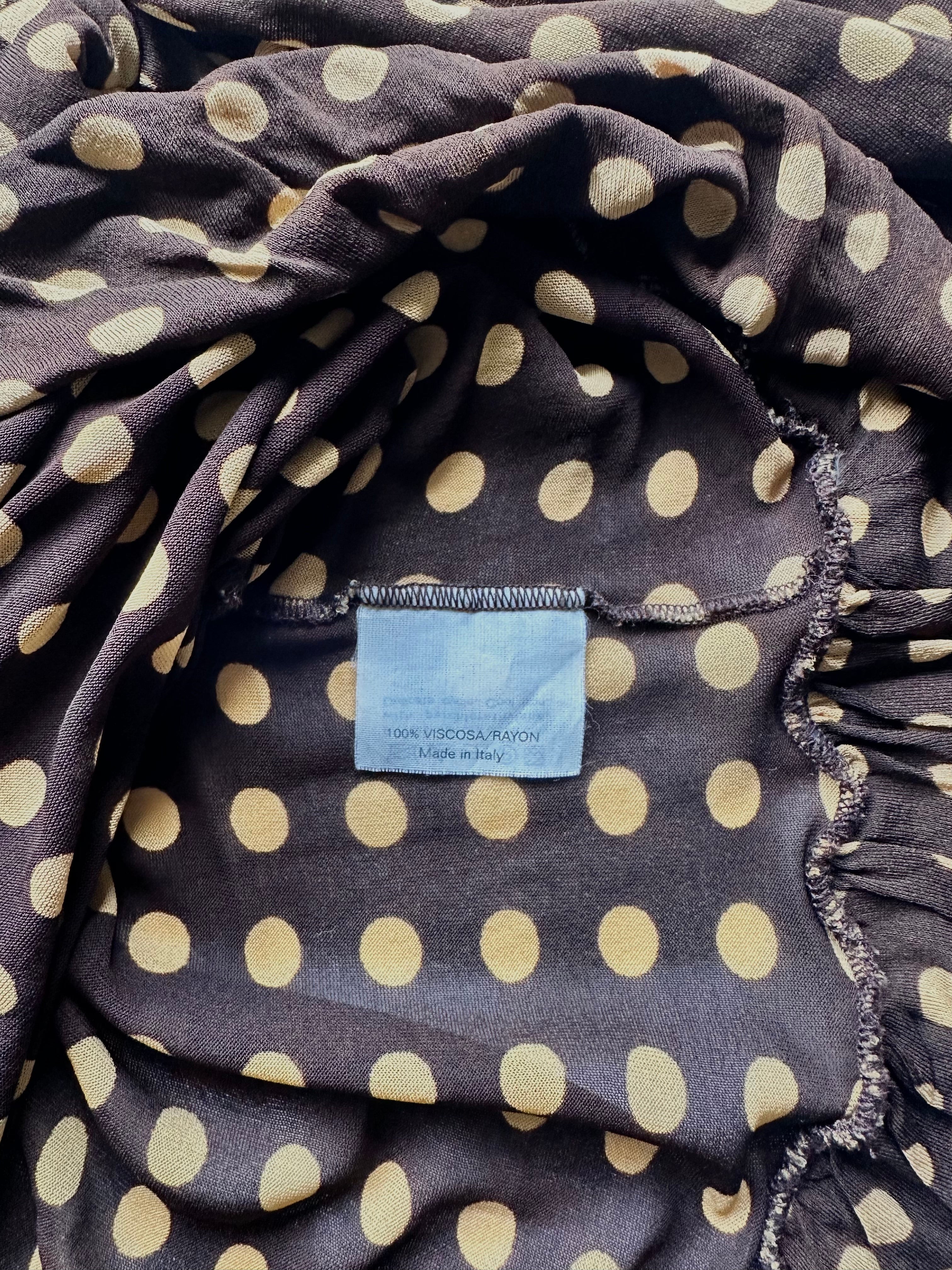 Yves Saint Laurent Rive Gauche — Polka Dot Rayon Blouse, c. 1990s–2000s