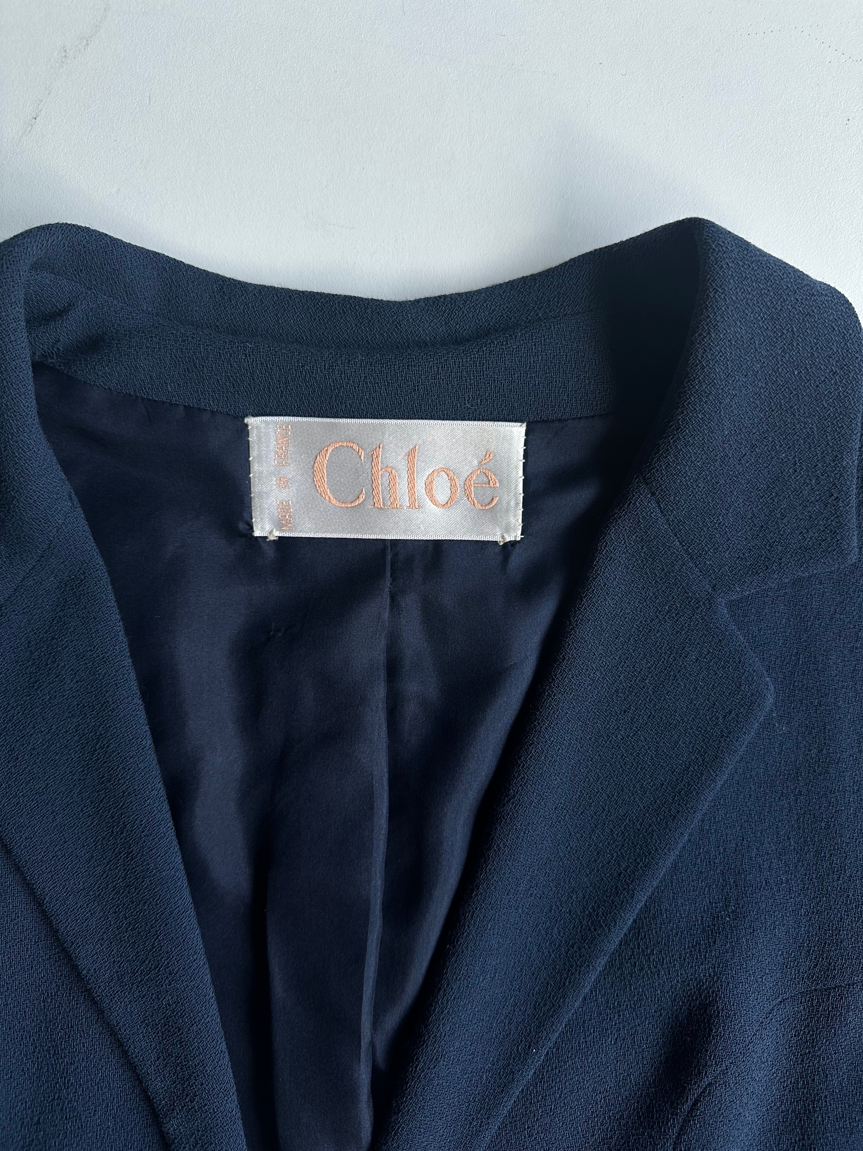 Chloé — Cropped Wool Crepe Blazer, c. 1990s
