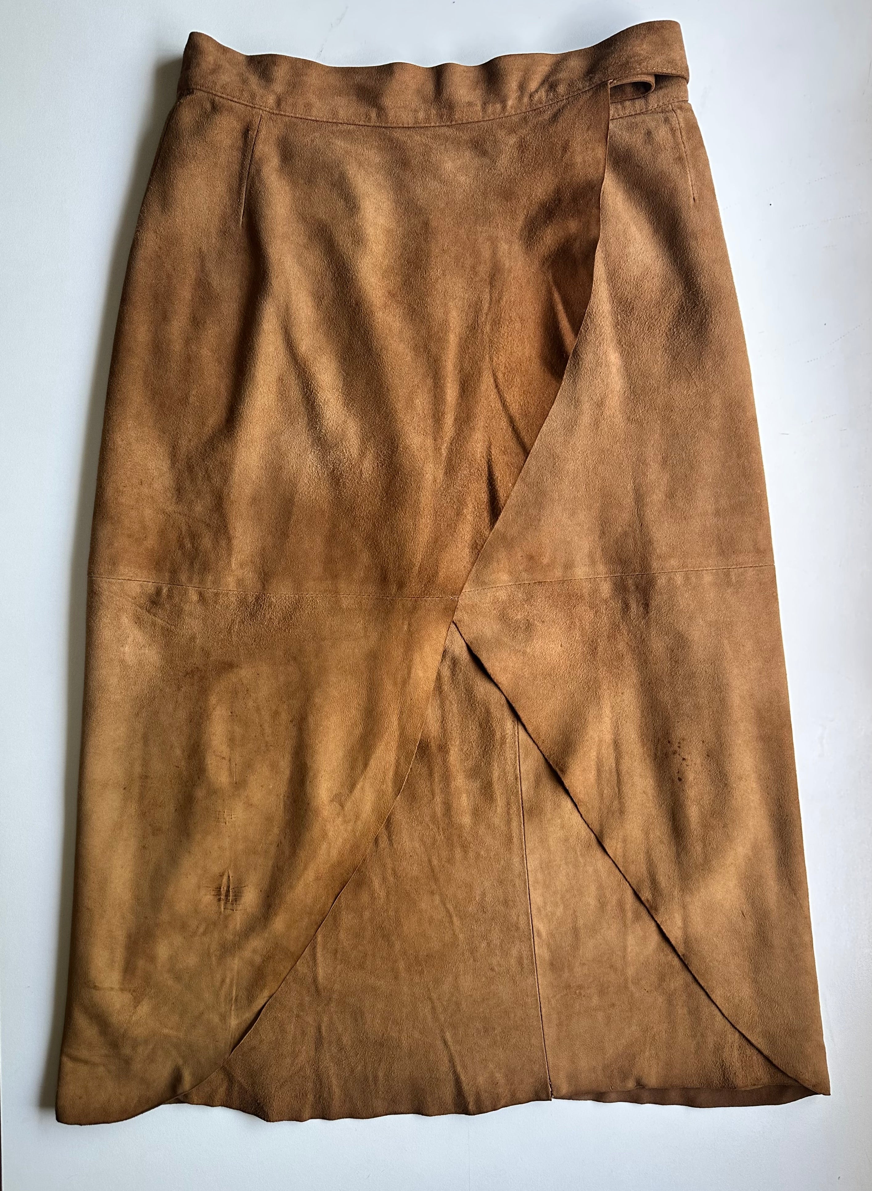 Gianni Versace — Suede Wrap Skirt, c. 1988–1993