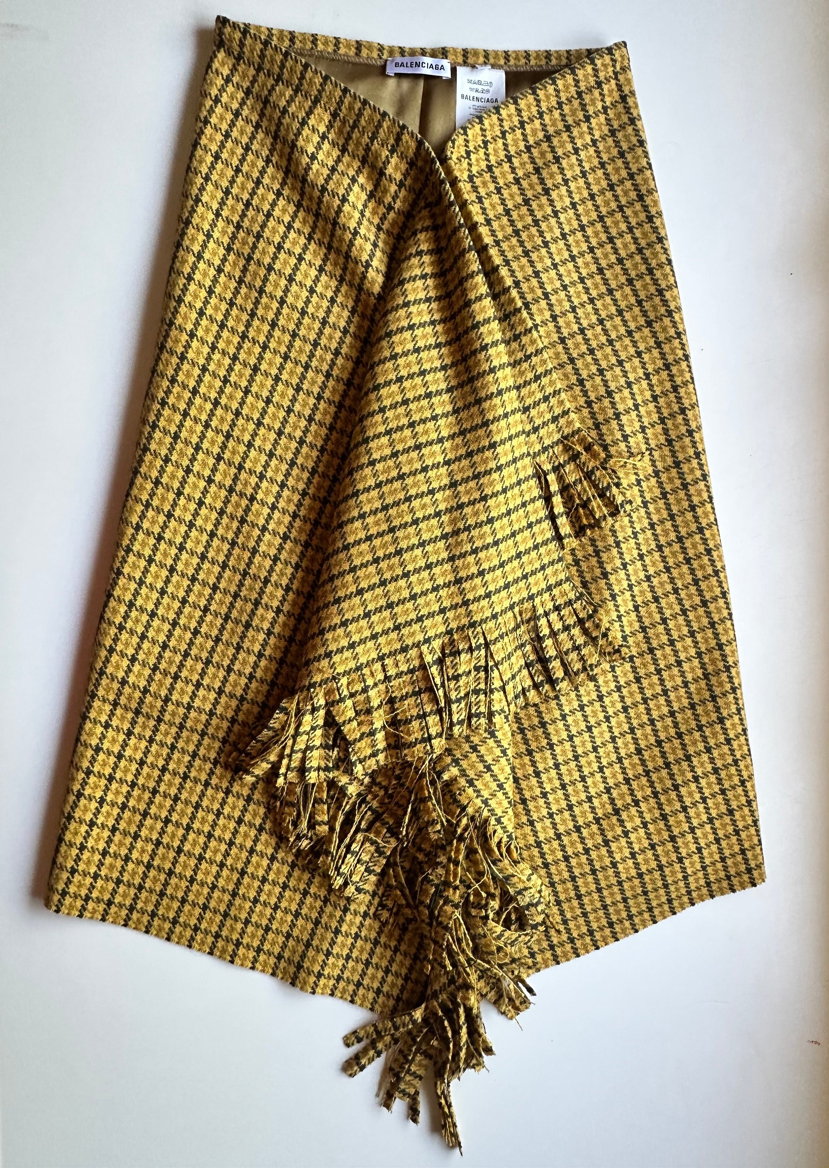 Balenciaga — Macro Houndstooth Wrap Skirt, c. 2017