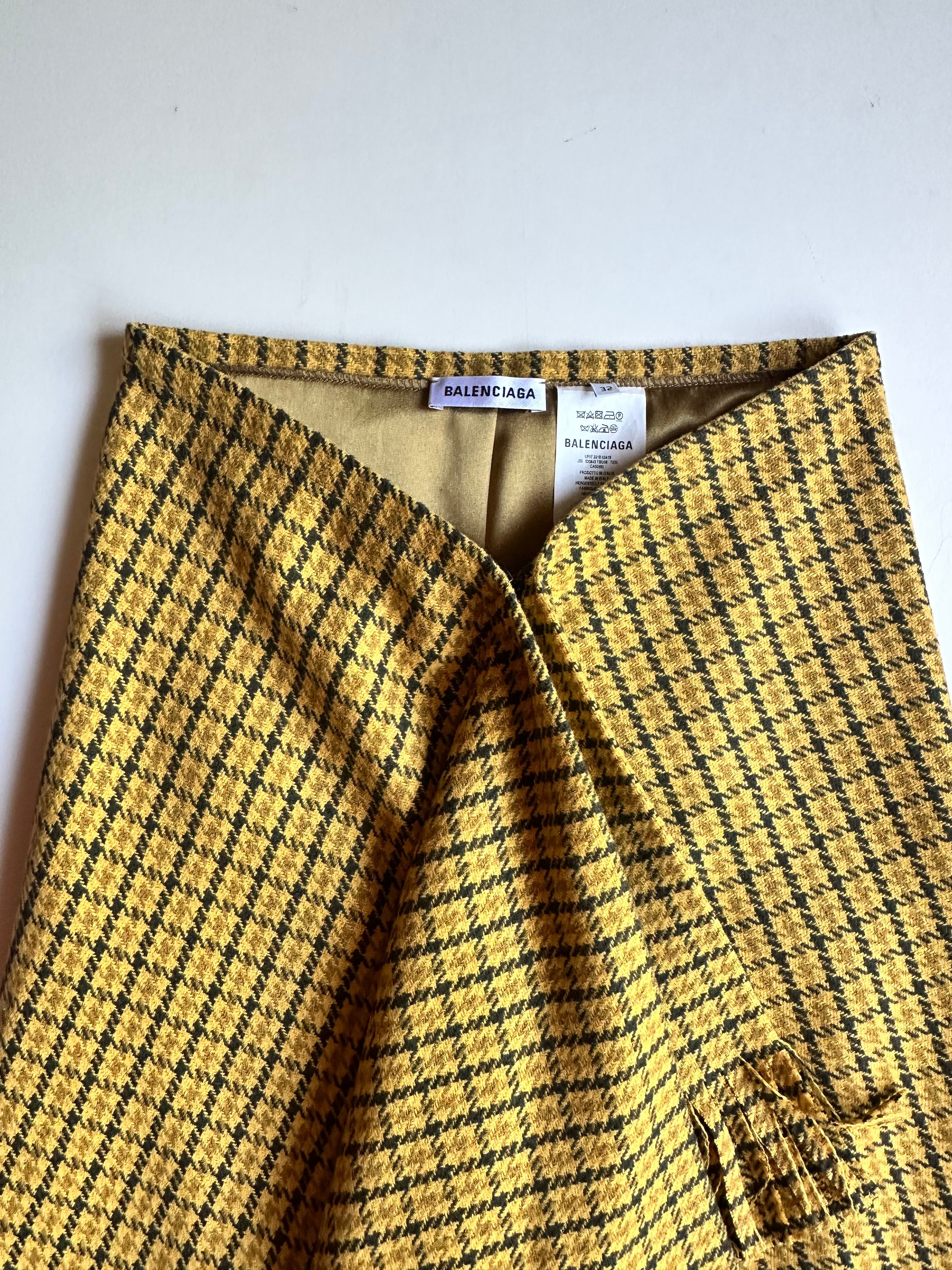 Balenciaga — Macro Houndstooth Wrap Skirt, c. 2017