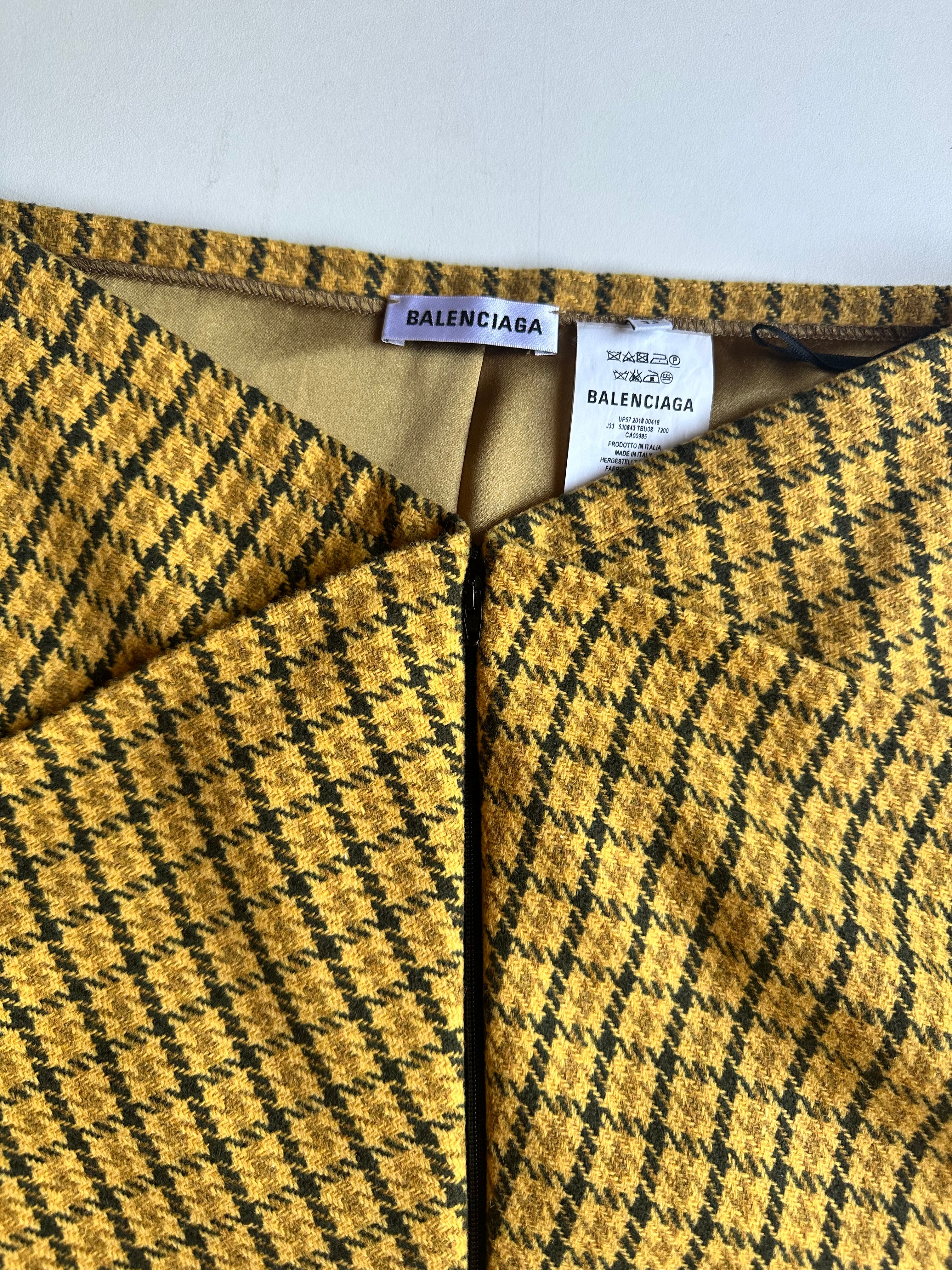 Balenciaga — Macro Houndstooth Wrap Skirt, c. 2017