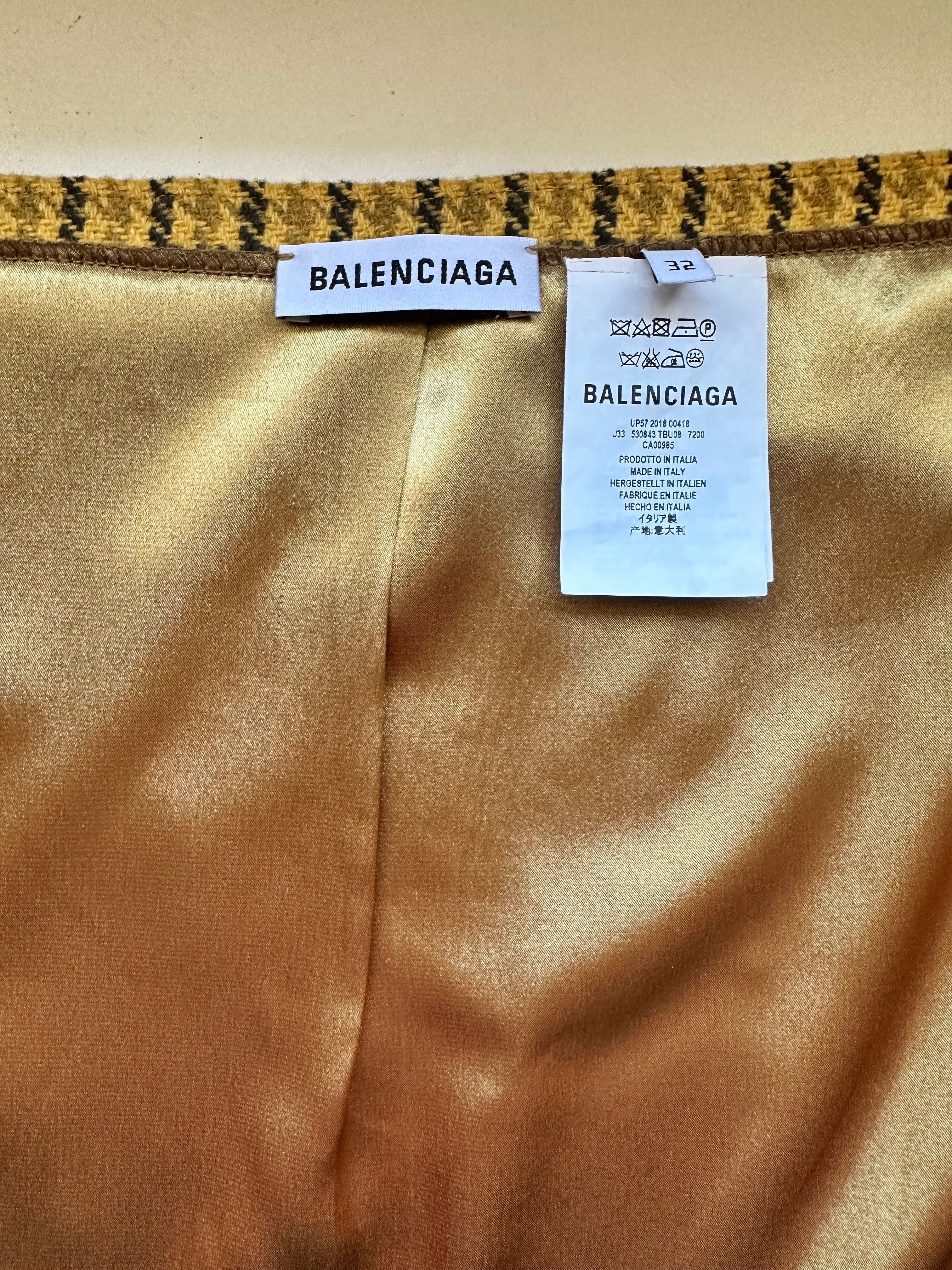 Balenciaga — Macro Houndstooth Wrap Skirt, c. 2017