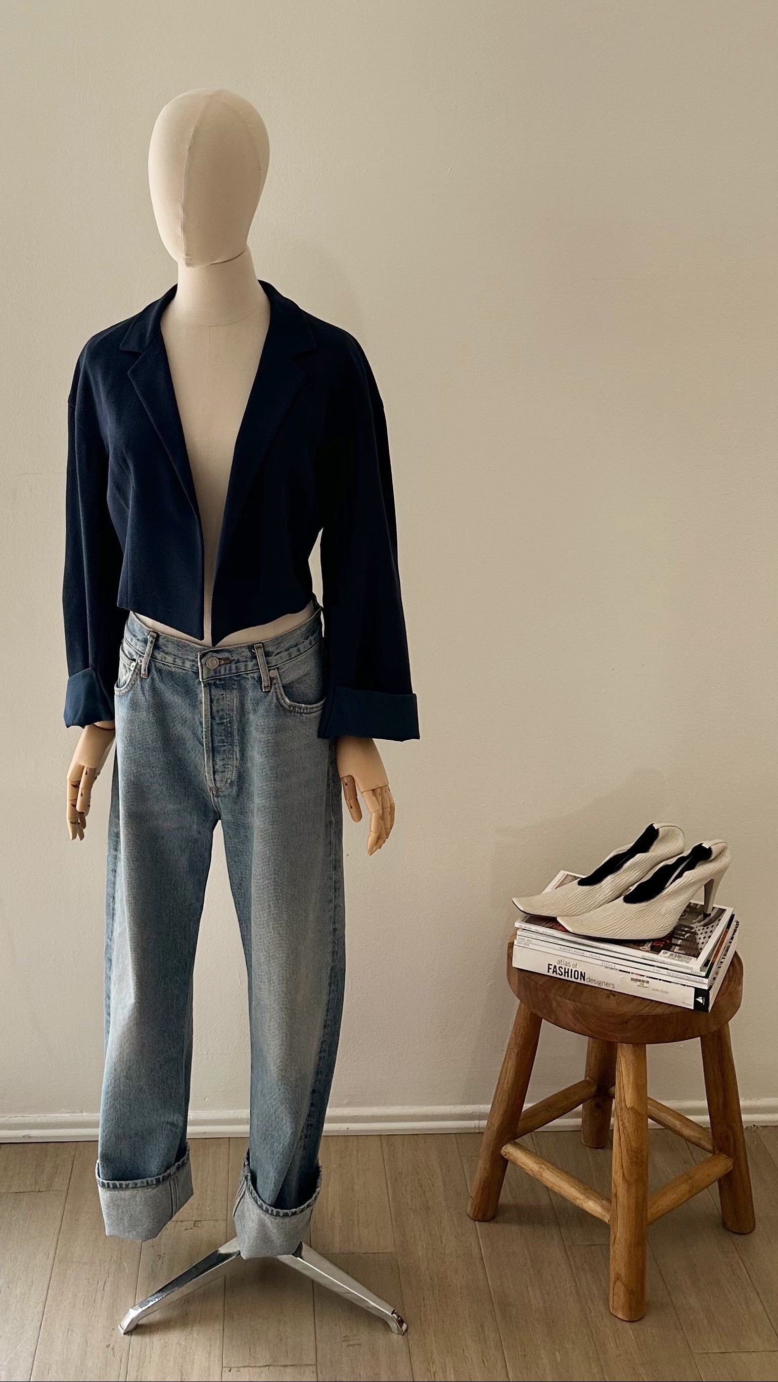 Chloé — Cropped Wool Crepe Blazer, c. 1990s