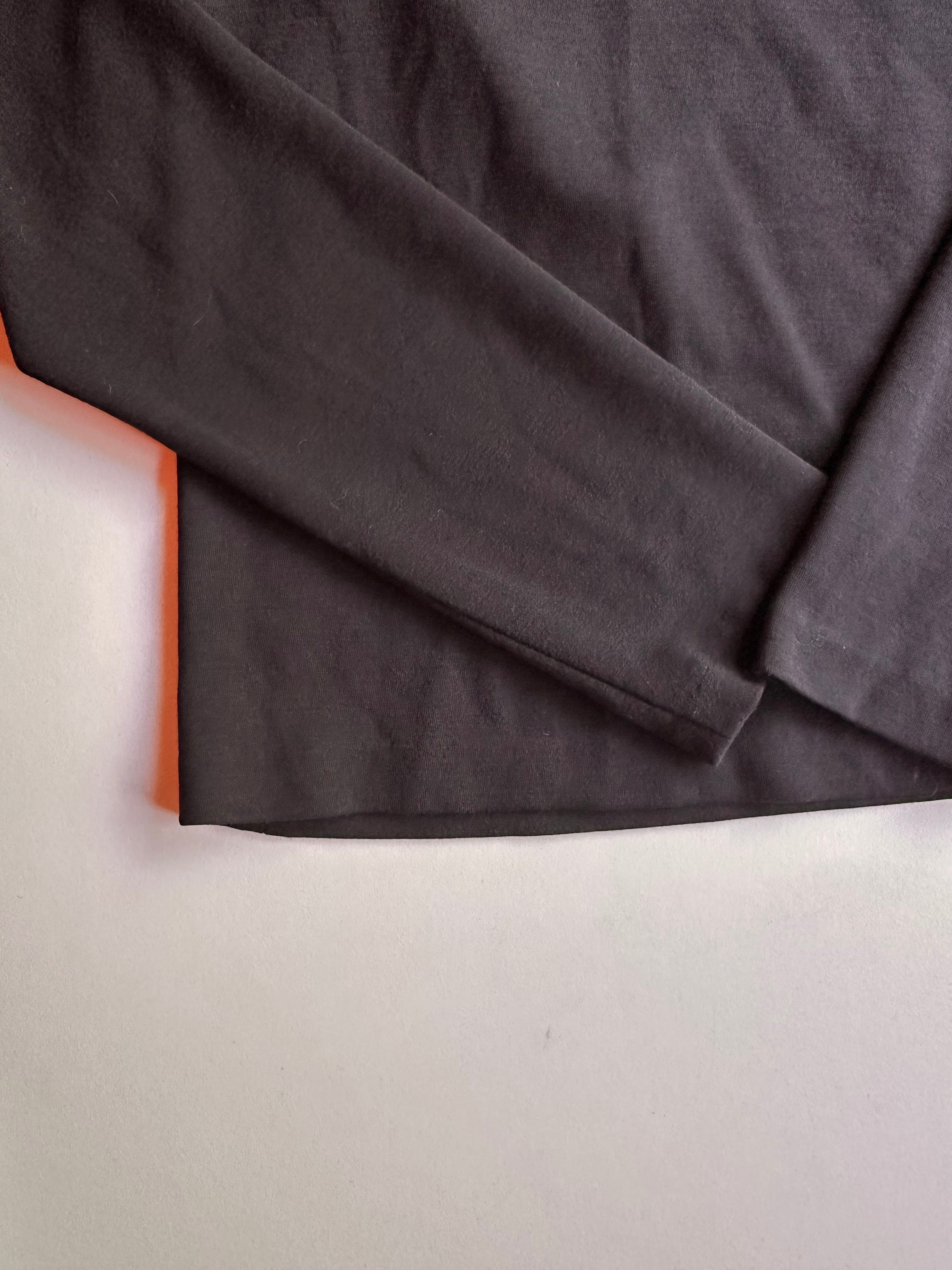 Louis Vuitton black long sleeve jersey top side view vintage designer secondhand size 6 8