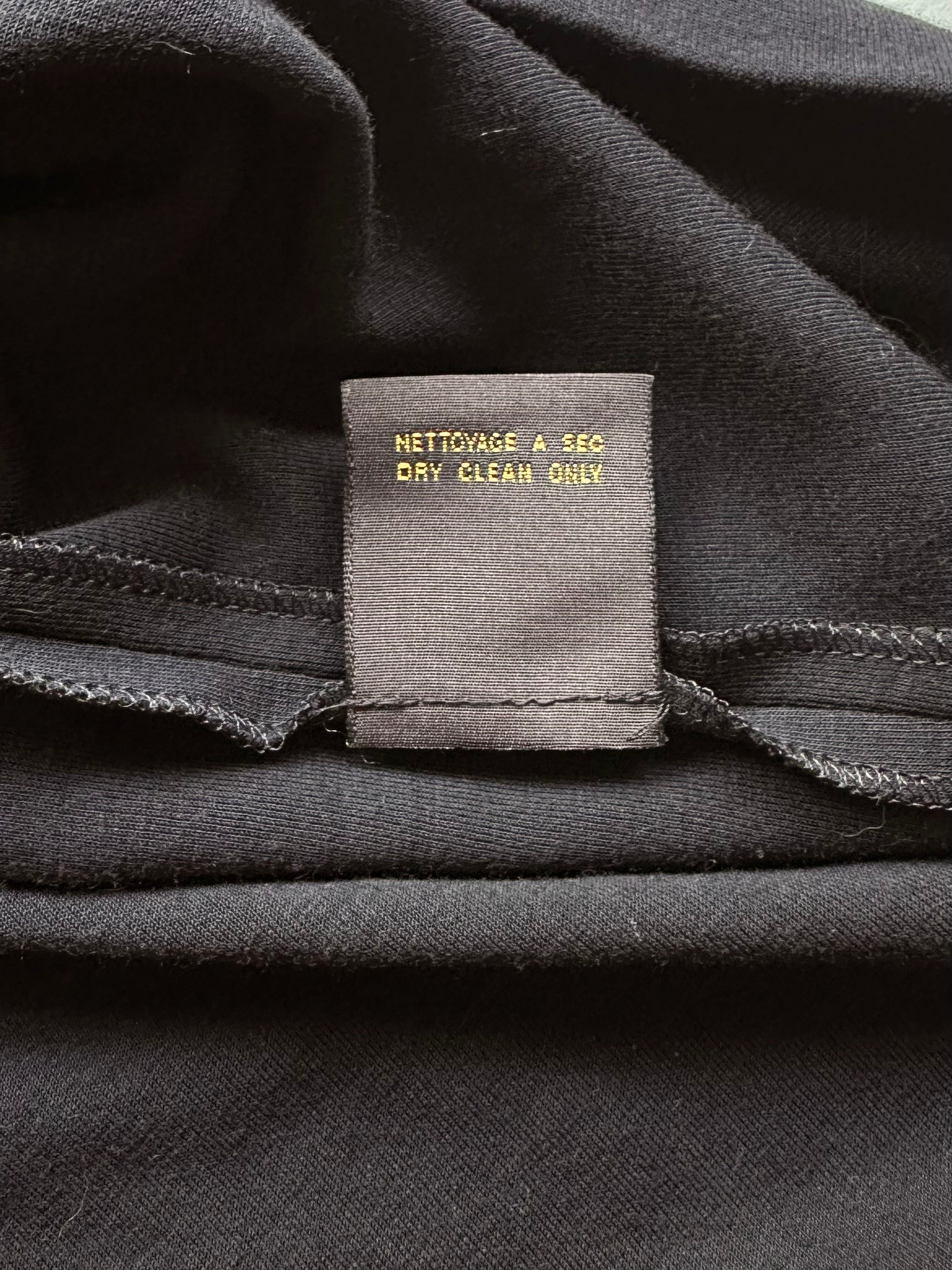 Louis Vuitton vintage black top flat lay measurement reference archival designer piece