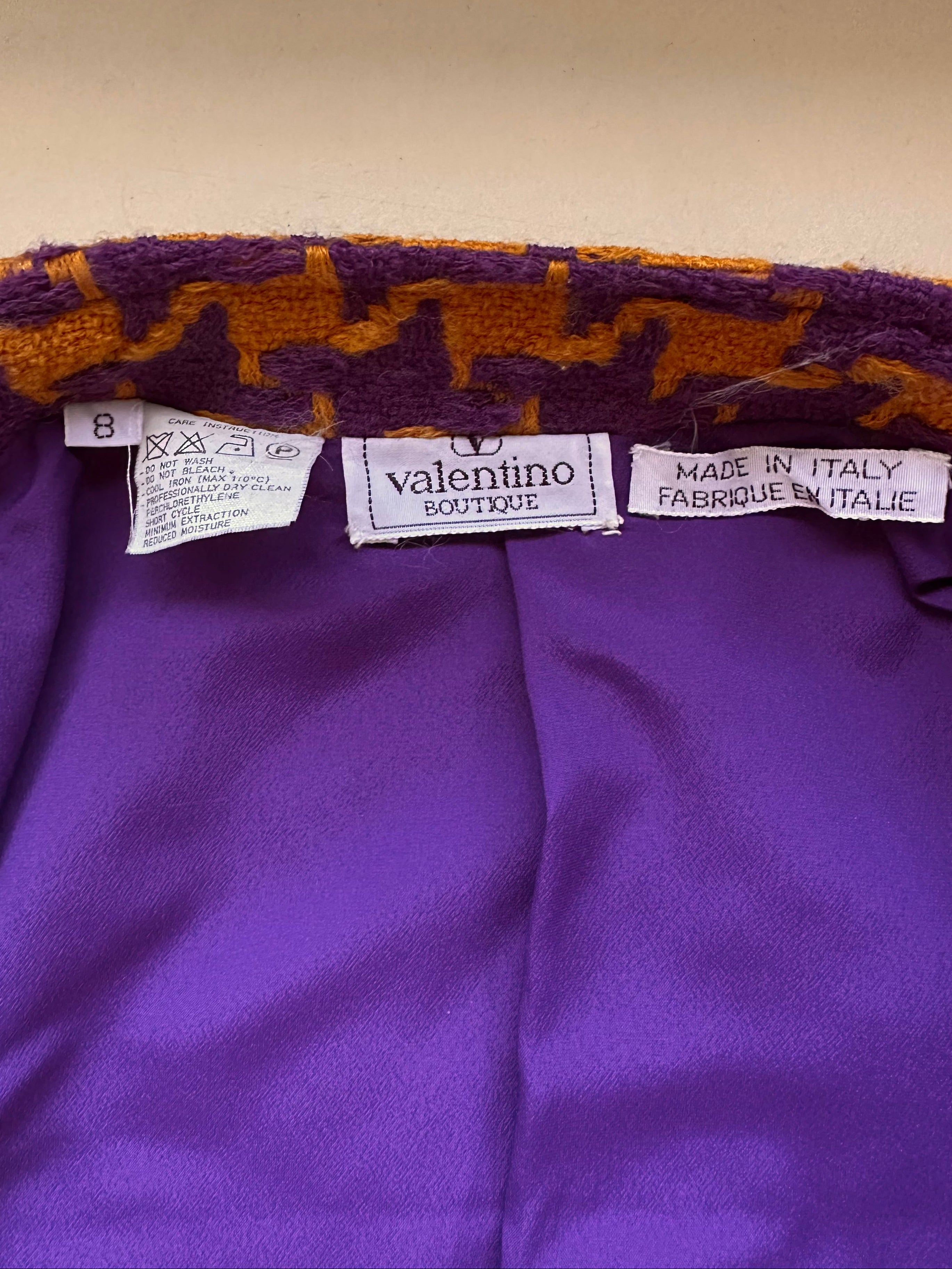 Valentino Boutique matched jacket skirt set side view vintage luxury archival fashion one of one